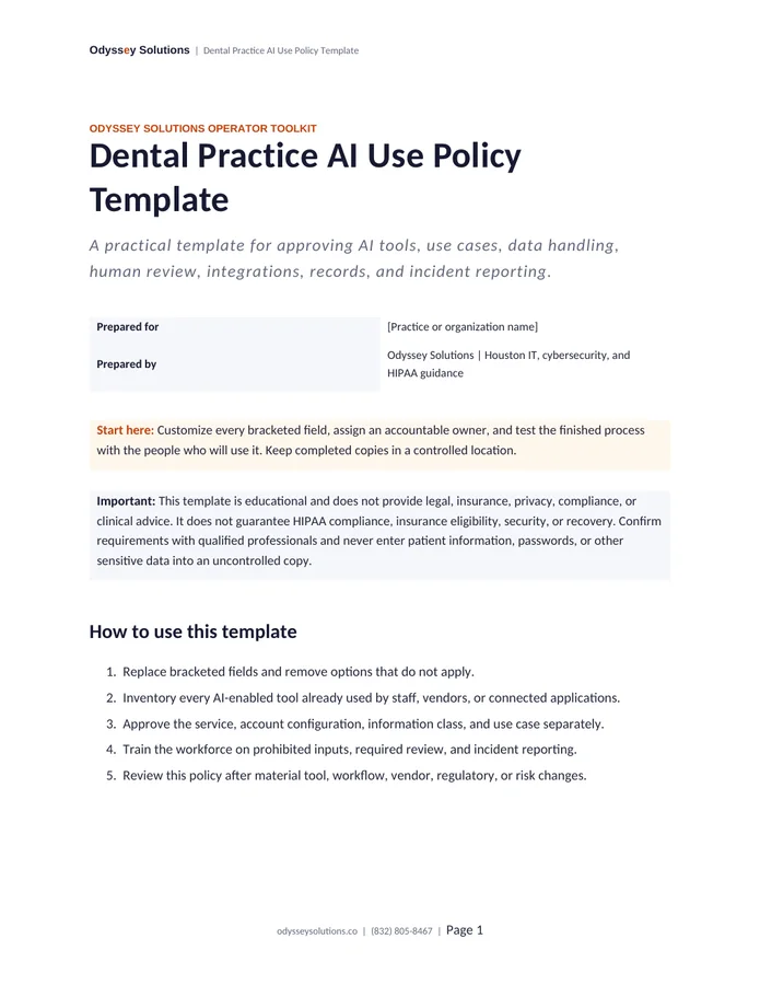 Odyssey AI-use policy preview