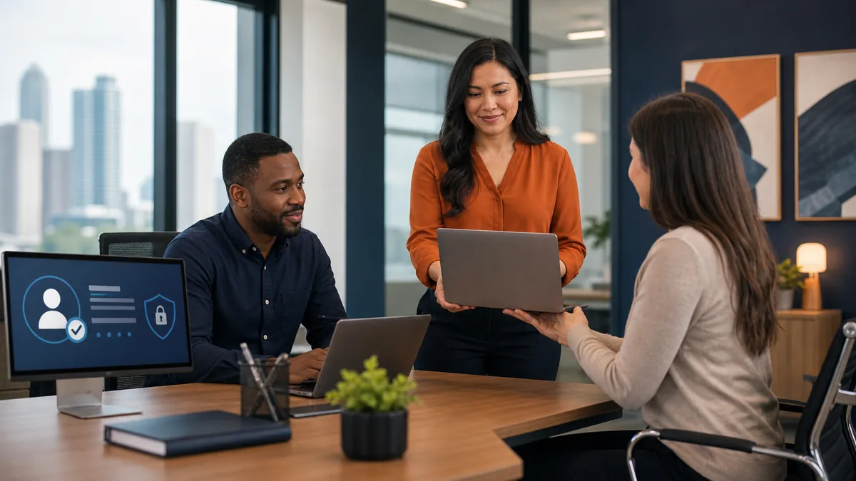 IT specialist preparing secure employee access